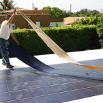 Thin film solar panel installation